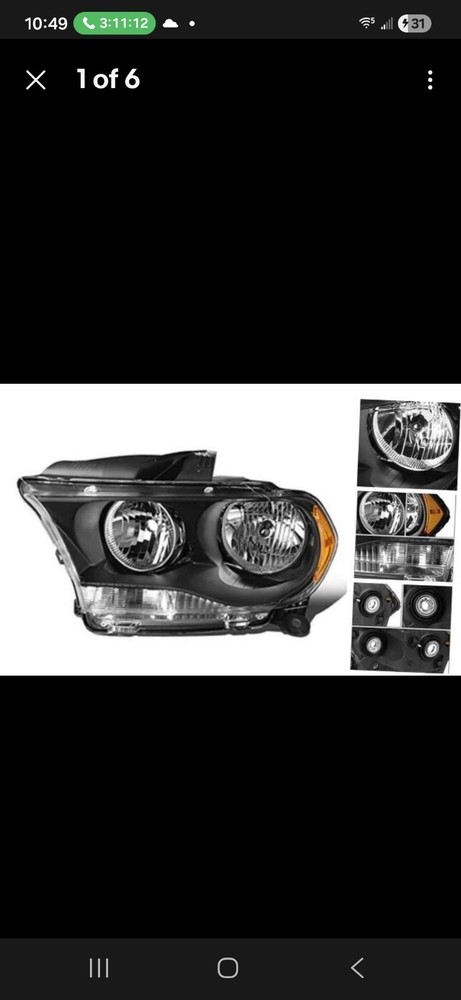 Headlight Assembly Replacement for Dodge Durango 2011-2013 Halogen Models