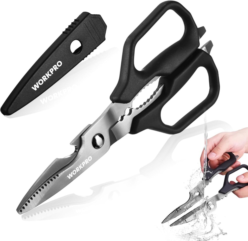 WORKPRO Heavy Duty Kitchen Scissors Multipurpose Shears with Detachable Blades