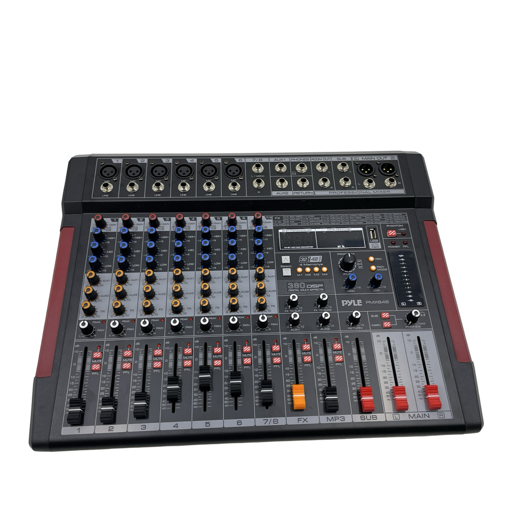 Pyle PMX648 Professional DJ Audio Mixer Controller 8-Channel DJ Controller