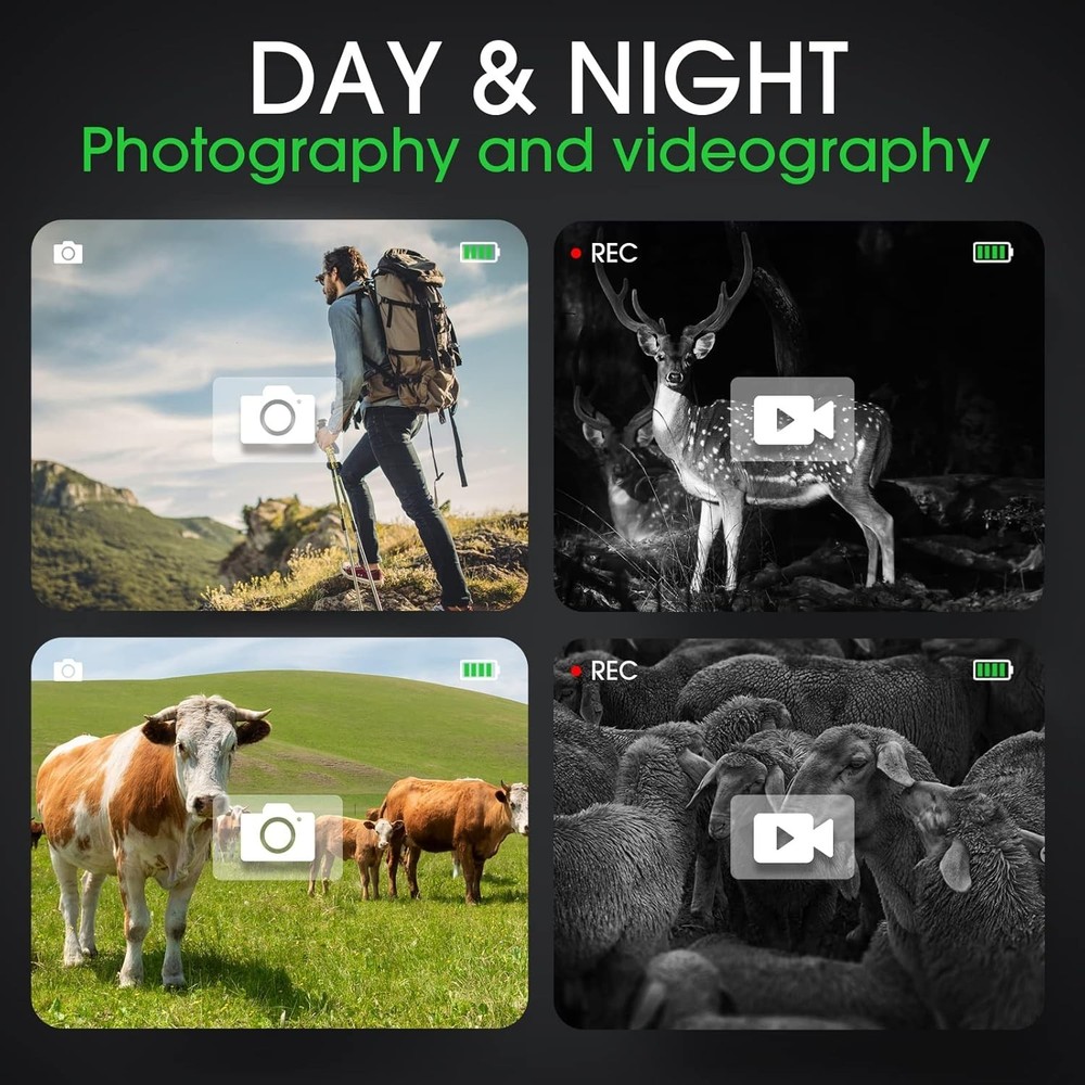 Rechargeable Night Vision Monocular & Tripod: Explore in 100% Darkness with Ease