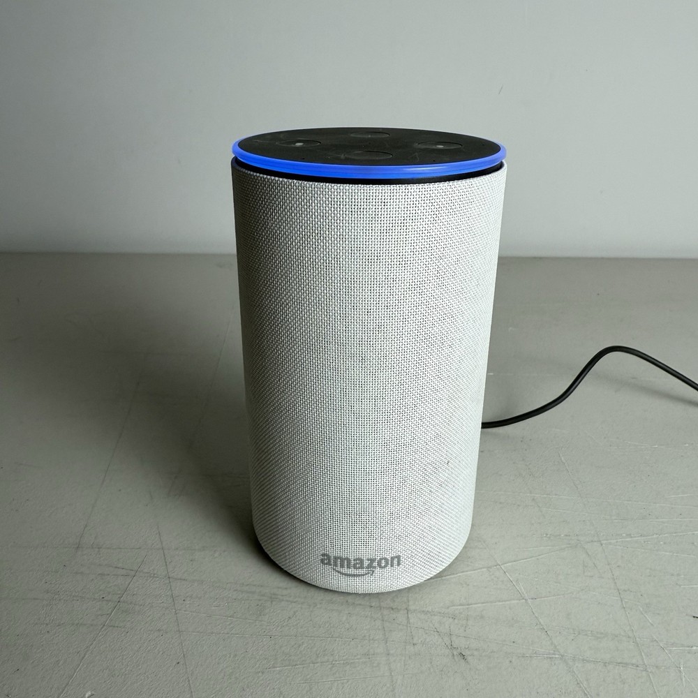 Amazon Echo (2nd Generation) Smart Assistant W/ Power Cord Heather Grey Fabric