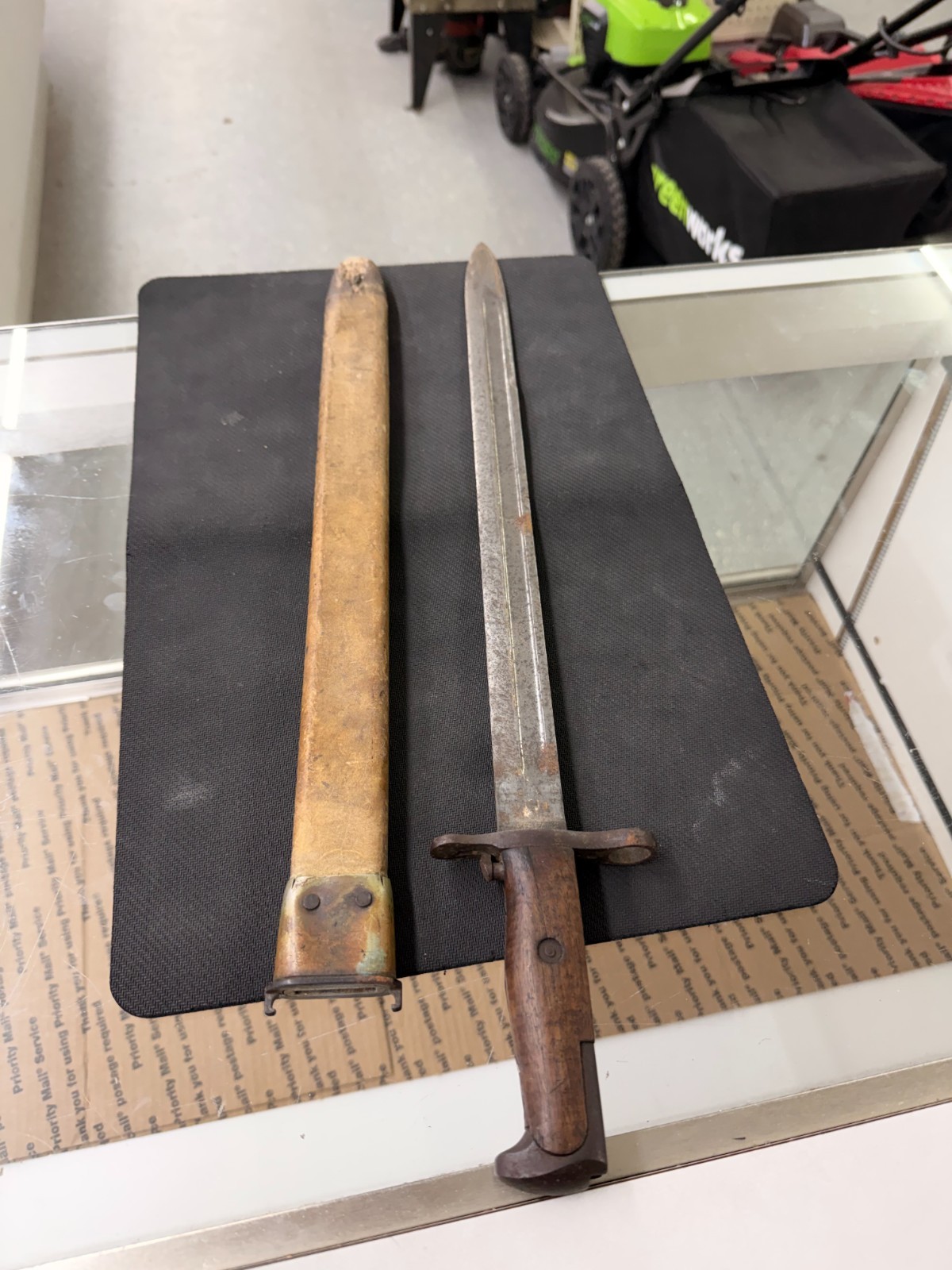 Vintage U.S. Bayonet – S.A. Springfield Armory 1917 – Collectible- Wood Handle