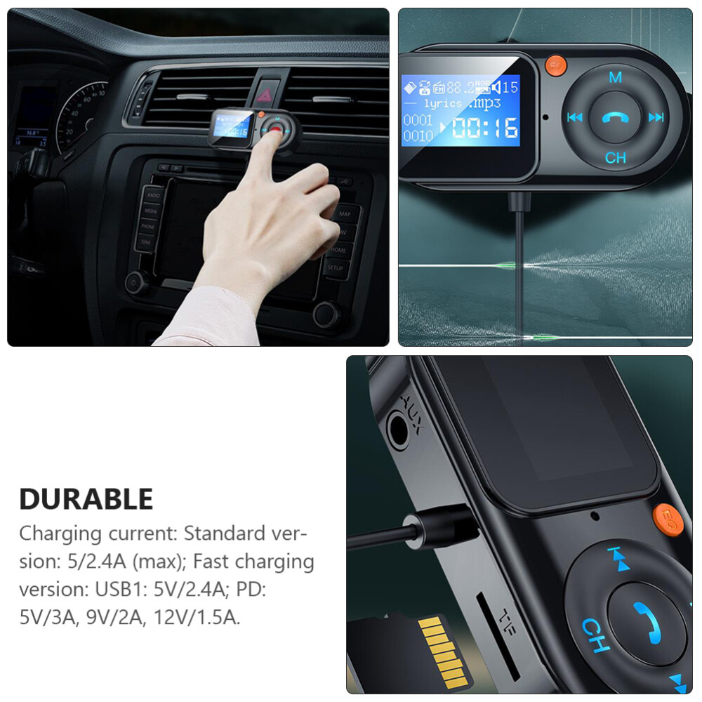 Handsfree Bluetooth FM Transmitter Wireless Radio Adapter Car Kit Mp3 Player USB