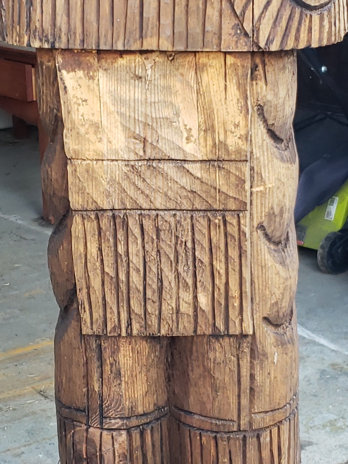 One of a kind 6' / 72lbs. CIGAR STORE INDIAN hand carved from oak