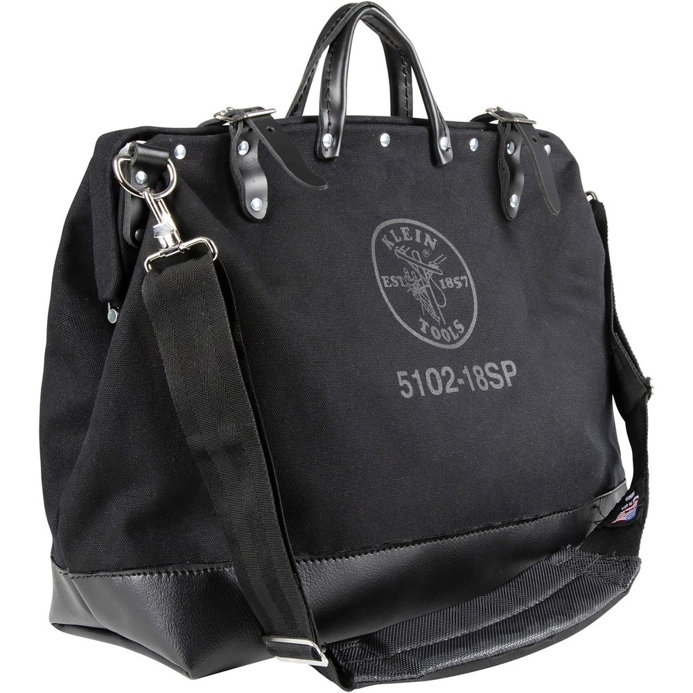 Klein Tools Deluxe Tool Bag, Black Canvas, 13 Pockets,