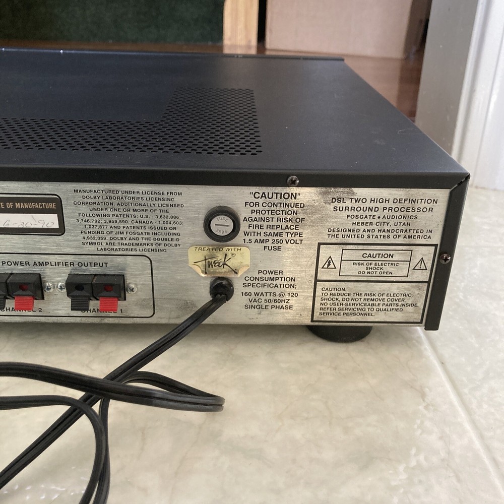 Fosgate Audionics Pro Plus Digital Servo Logic Surround Processor DSL Two DSL 2