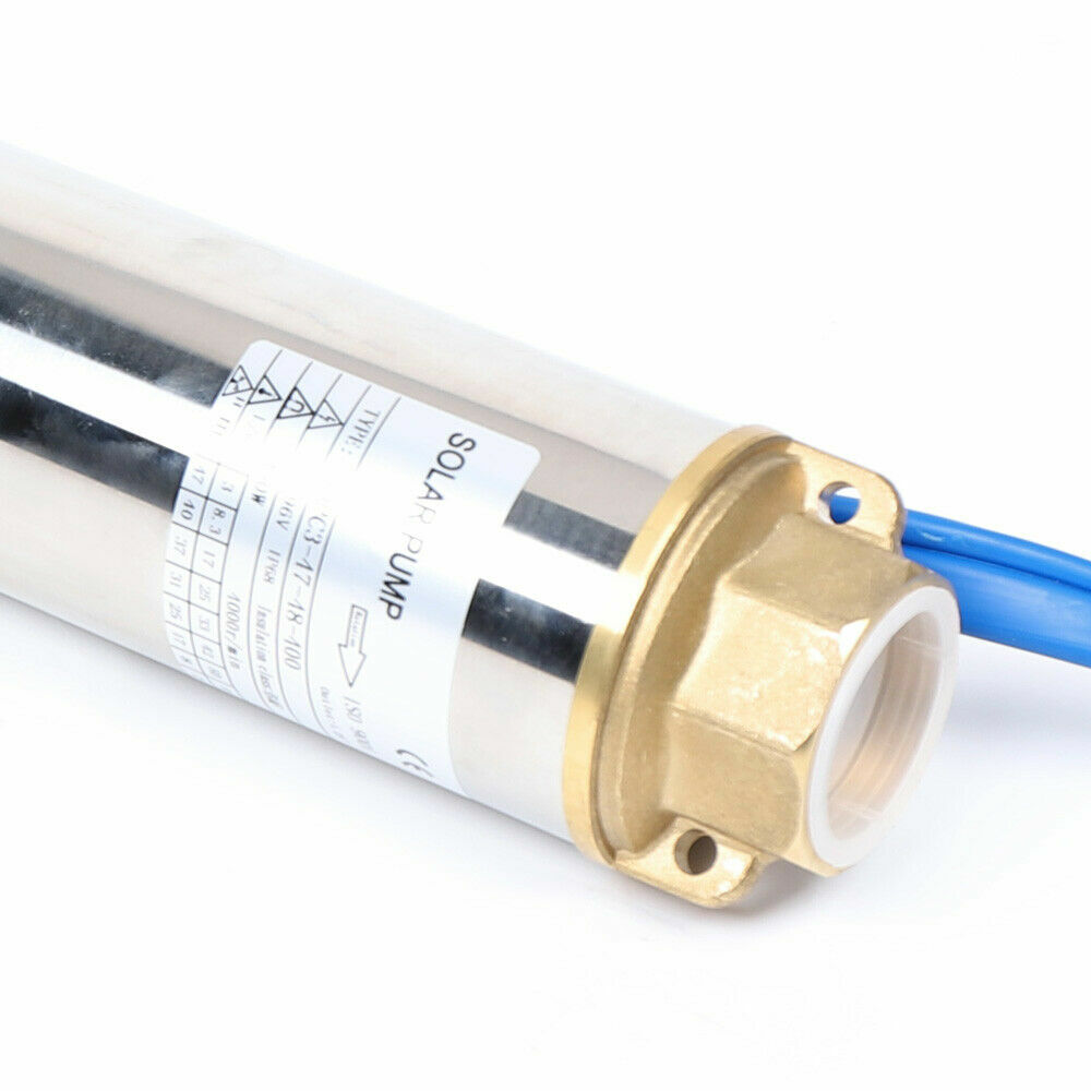 3" DC 48V Solar Water Pump Submersible Deep Bore Well Pump & MPPT Controller USA