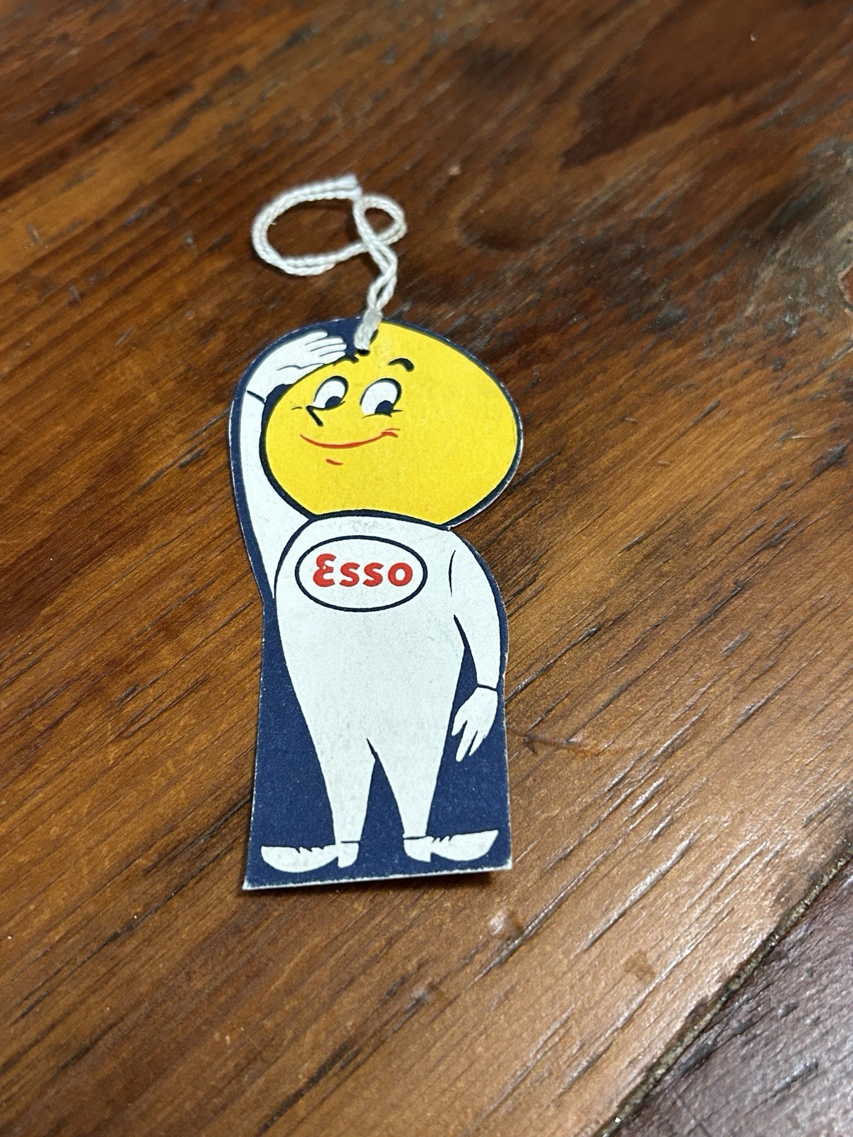 NOS VINTAGE ESSO OIL DROP BOY OIL CHANGE TAG-1E