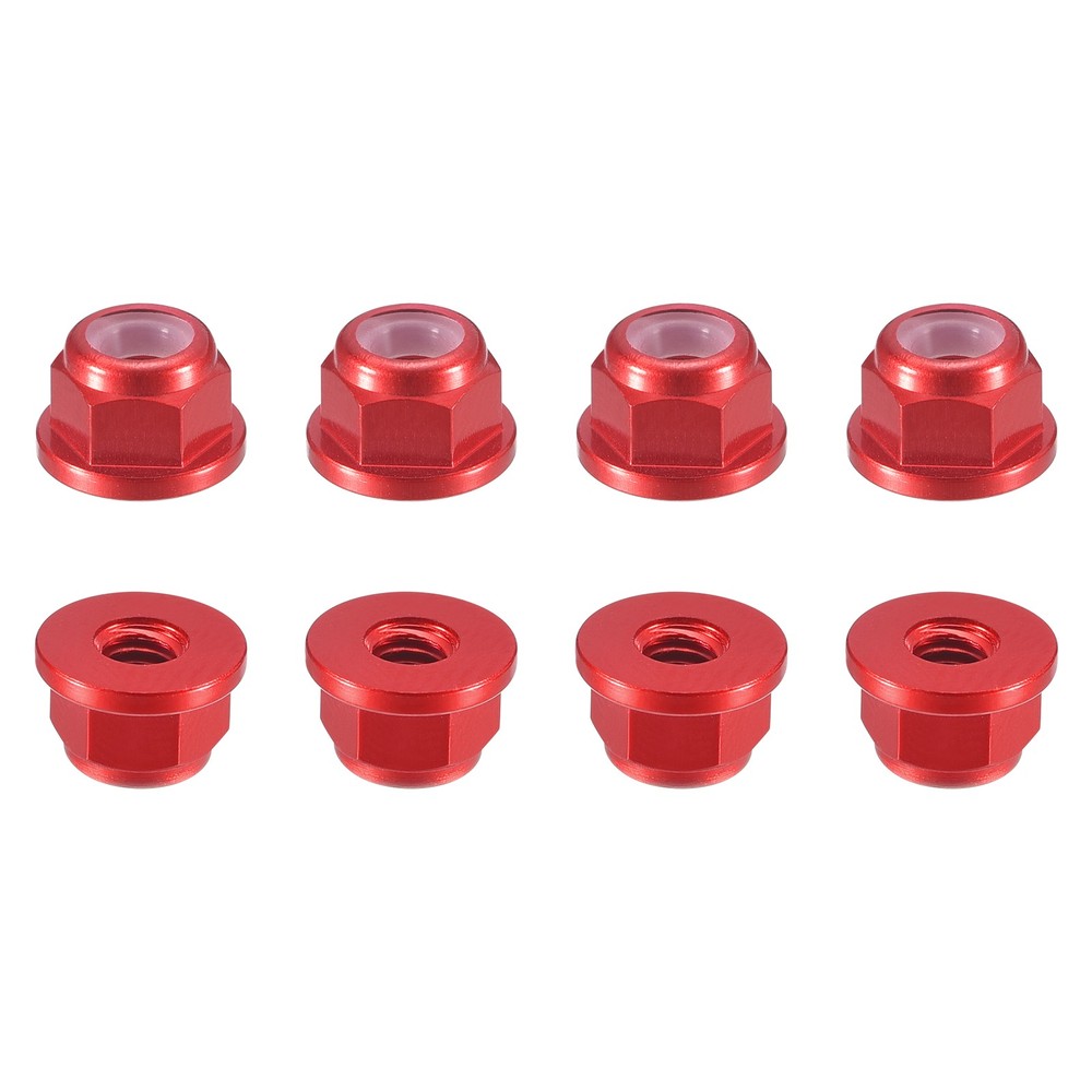 Nylon Insert Hex Lock Nuts, 8pcs - M3x0.5mm Self-Locking Nut(Claret)