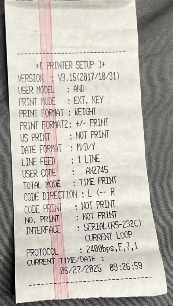 A&D, AD-8127, Compact Multi-Function Printer LCD Display W/AC ADAPT NO PASSWORD