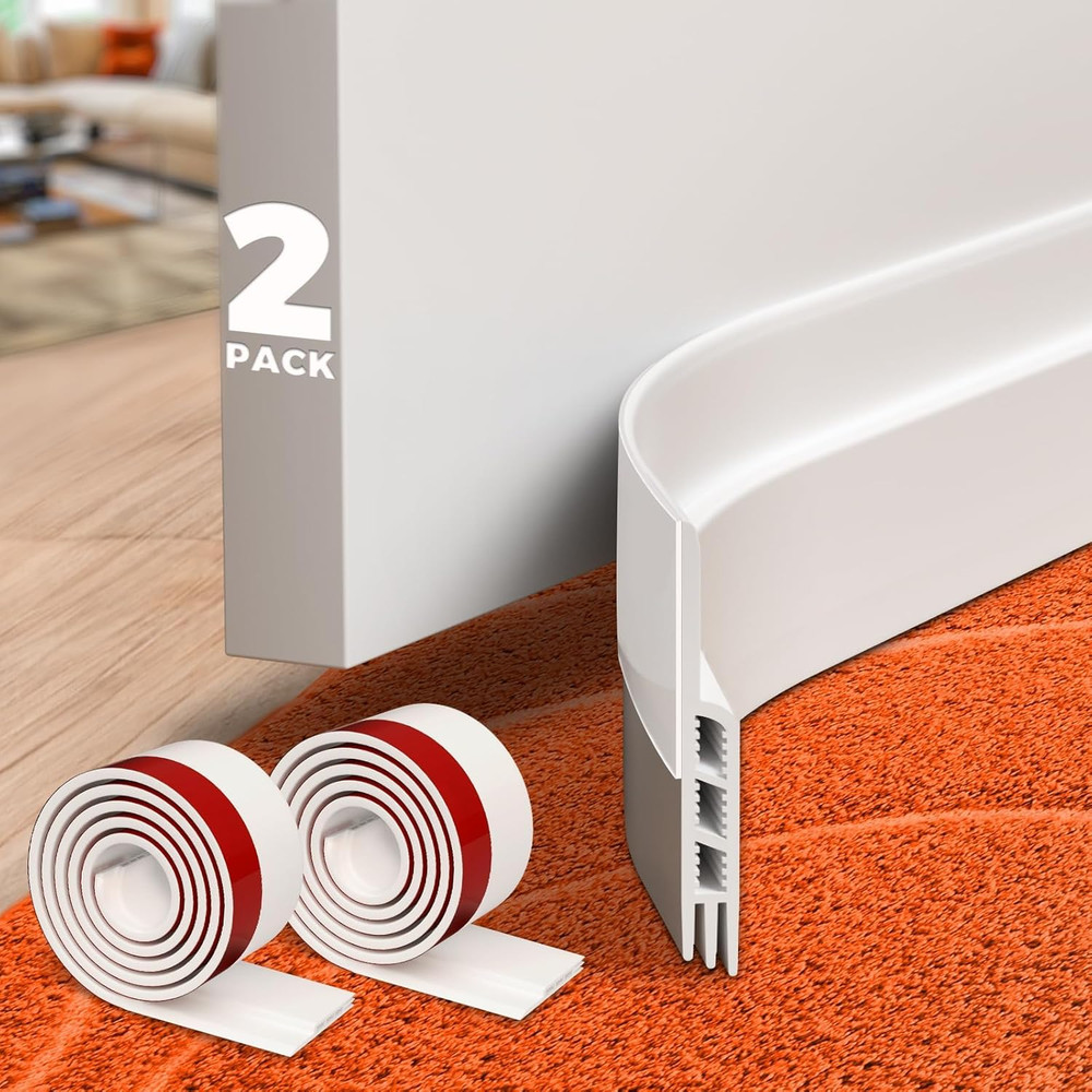 2 Pack Door Draft Stopper Sheets, Rolls & Strips under Door Draft Blocker Insula