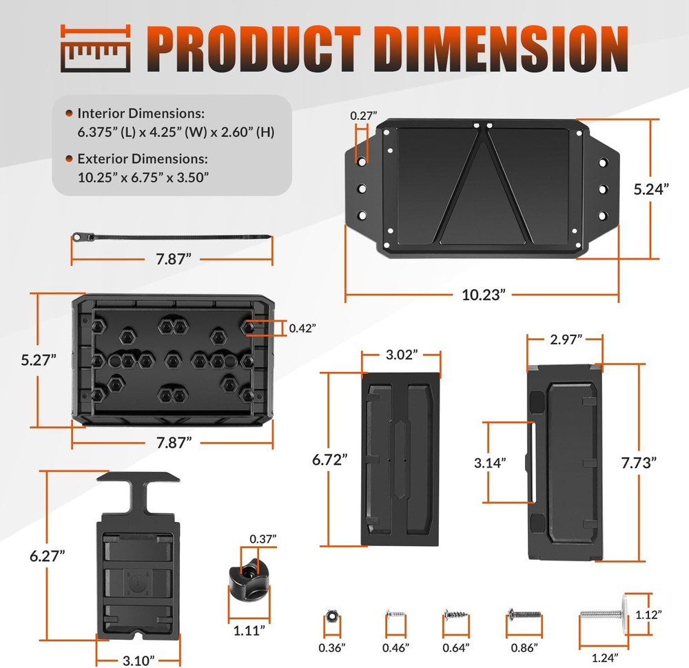 REPLACE FOR YAKATTACK CELLBLOK CLB-1002 TRACK MOUNTED BATTERY BOX