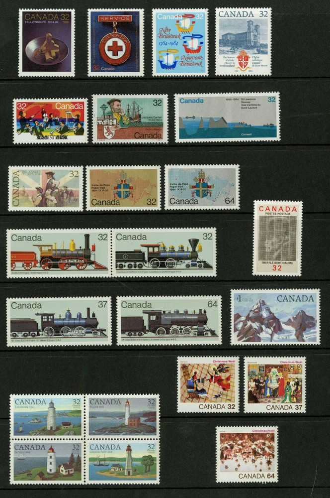Canada   1984   Unitrade # 1009-1044   Complete Mint Never Hinged Year Set