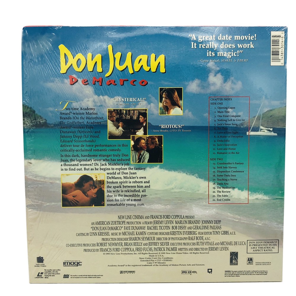 Don Juan DeMarco Laserdisc