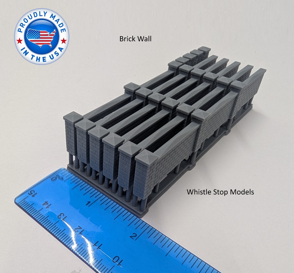 HO Scale Brick Wall Fence