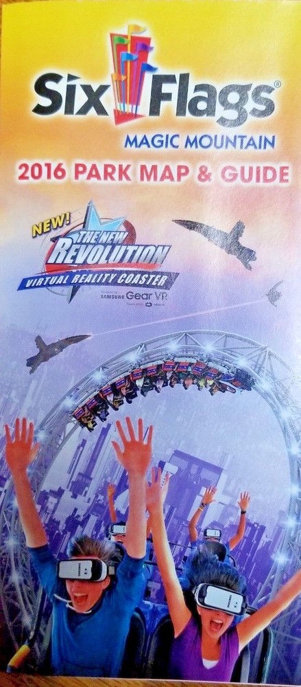 Park Map: Six Flags Magic Mountain 2016 - Valencia, CA