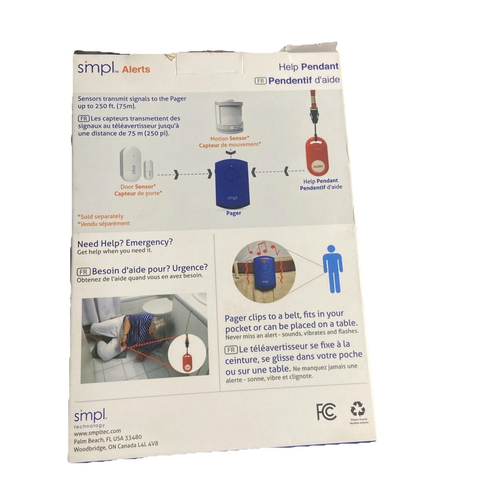 Smpl Technology Sos Help Pendant Alert Kit 58032