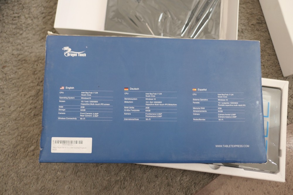 Dragon Touch i10X 10.1" Tablet Bundle Windows 10 Intel Microsoft