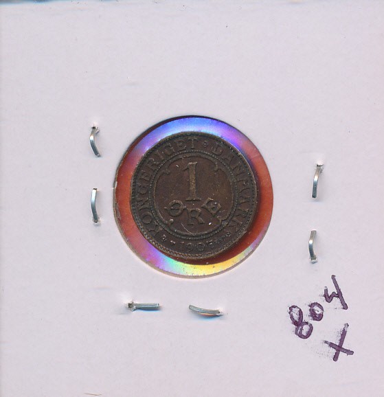 DENMARK - 1 ORE - 1907- COPPER - #3112