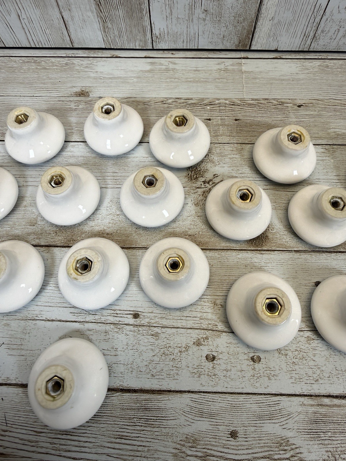 BLUE WHITE FLORAL PORCELAIN DRAWER PULLS CABINET KNOBS 💠 LOT 25 HIGH GLOSS VTG