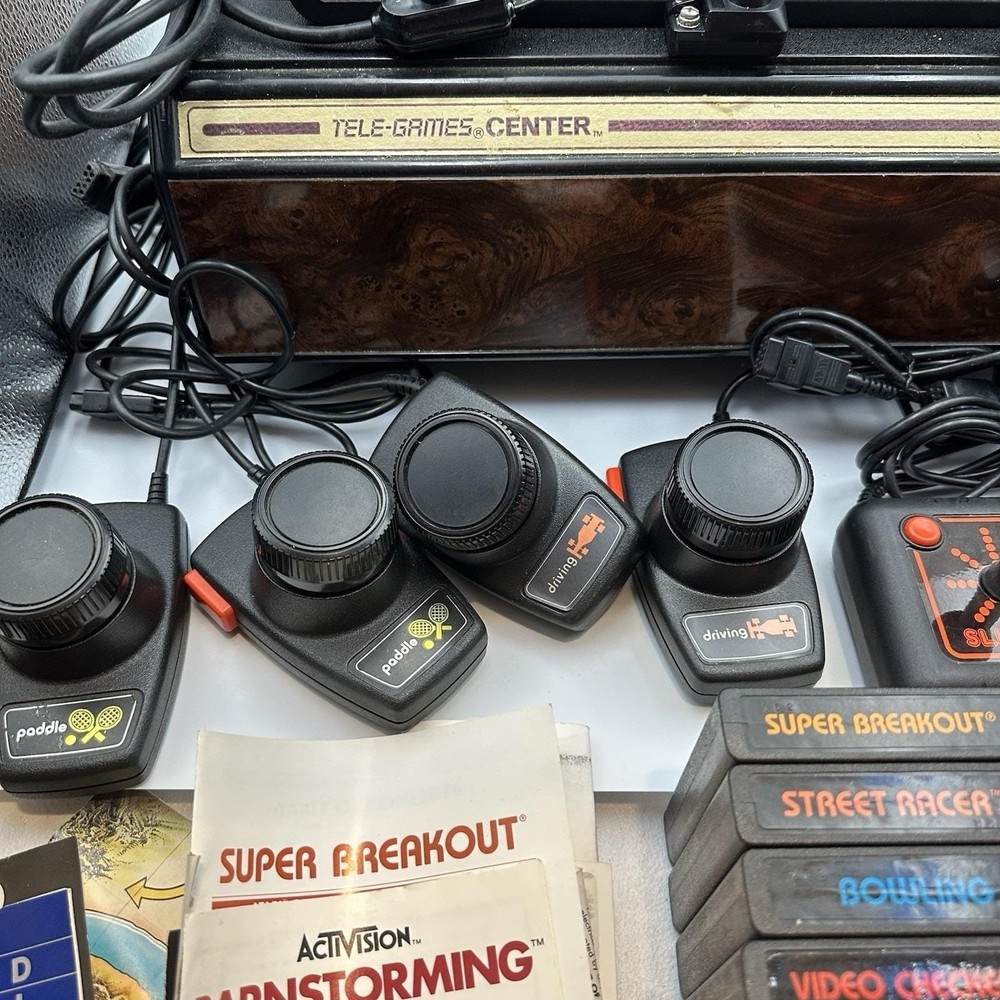 Tele-Games Sears Atari Video Arcade Controllers 68 Games Booklets Untested/AS IS