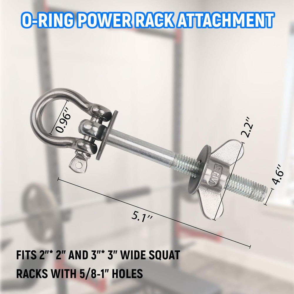 Power Rack Attachments 2 Pack Resistance Band Hooks Squat O-Ring