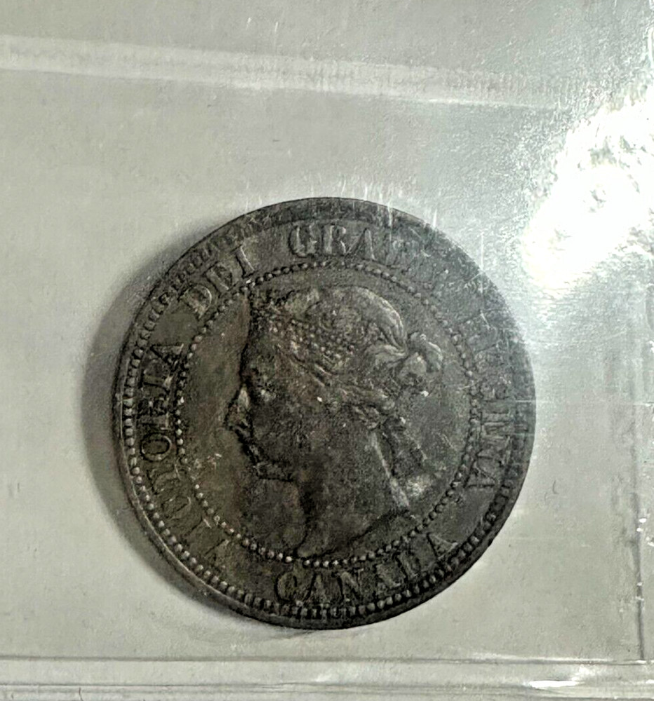 Canada 1891 1 Cent VF20 LL SD; Obverse 3 ICCS Certified