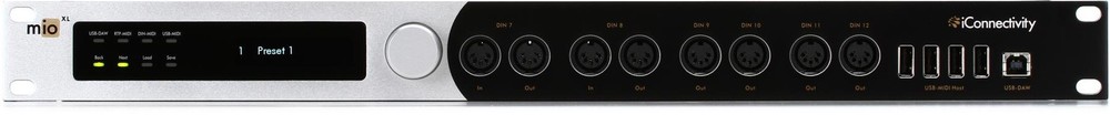 iConnectivity mioXL 8x12 USB-MIDI, DIN-MIDI, RTP Network-MIDI Interface