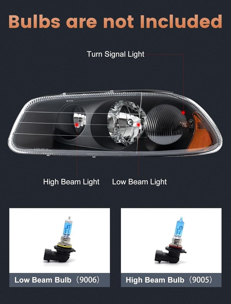 Mack Headlight Assembly Vision Granite Black