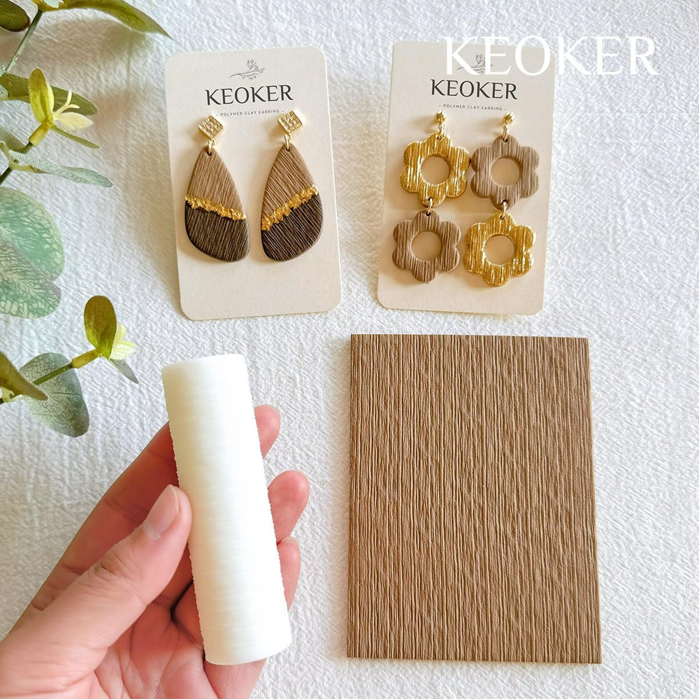 Polymer Clay Texture Roller, Polymer Clay Roller for Making Earrings, like Polym