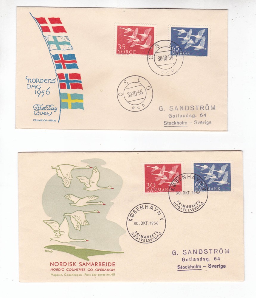 (four different Rigistered covers)-four nordics countries   u96