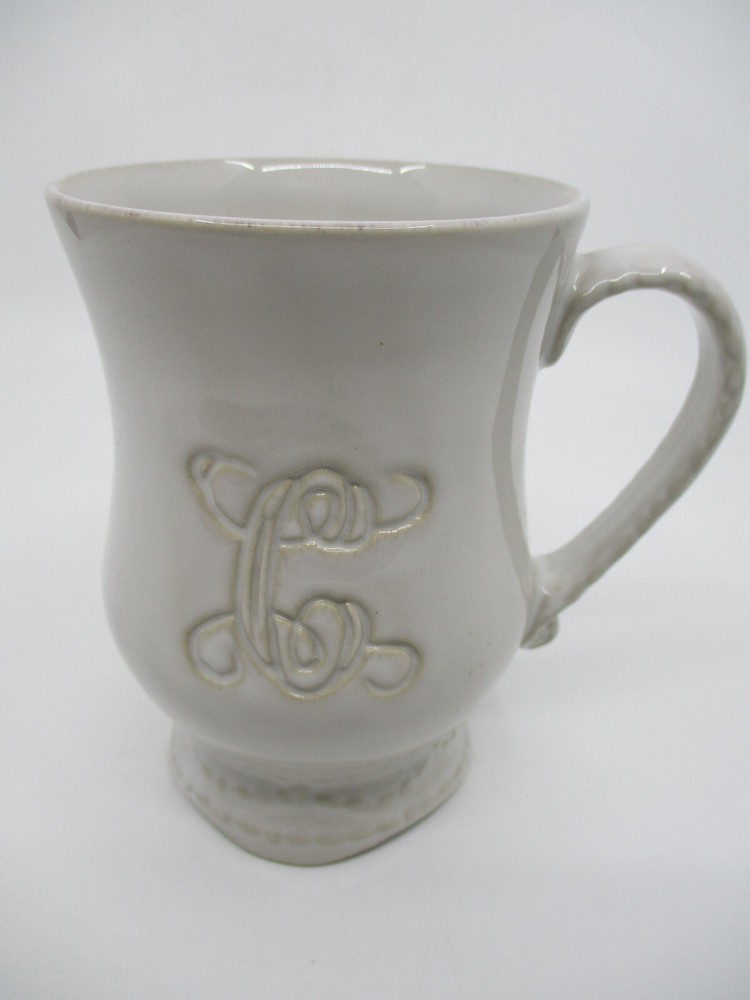 SKYROS LEGADO PEBBLE MUG -Monogram C - 5" -0809B