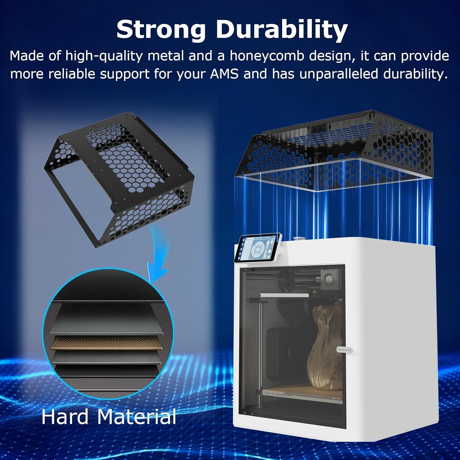 AMS Storage Holder, Compatible with Bambu Lab P1P/P1S/X1C/X1E 3D Printers