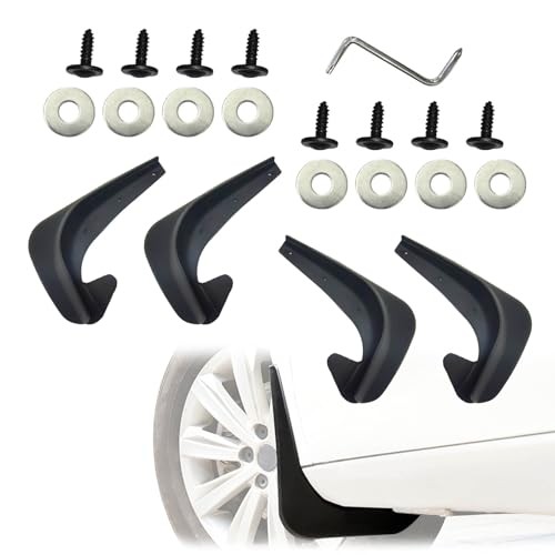 4PCS Car Mud Flaps, Black Mud Flaps Splash Guards, Front & Rear Side Mud