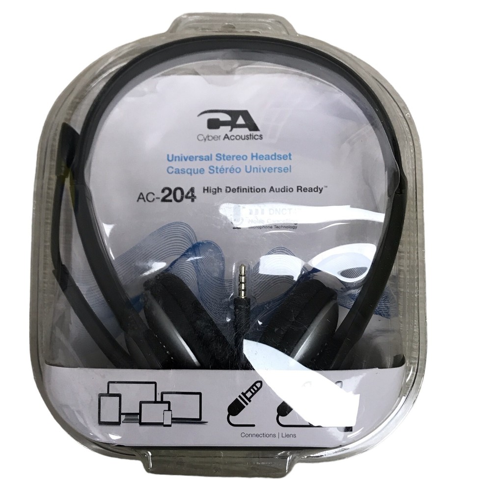 Cyber Acoustics AC-204 Headset (New)