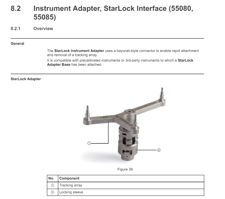 BrainLab Starlock Instrument Adapter 55085 *NEW SEALED*