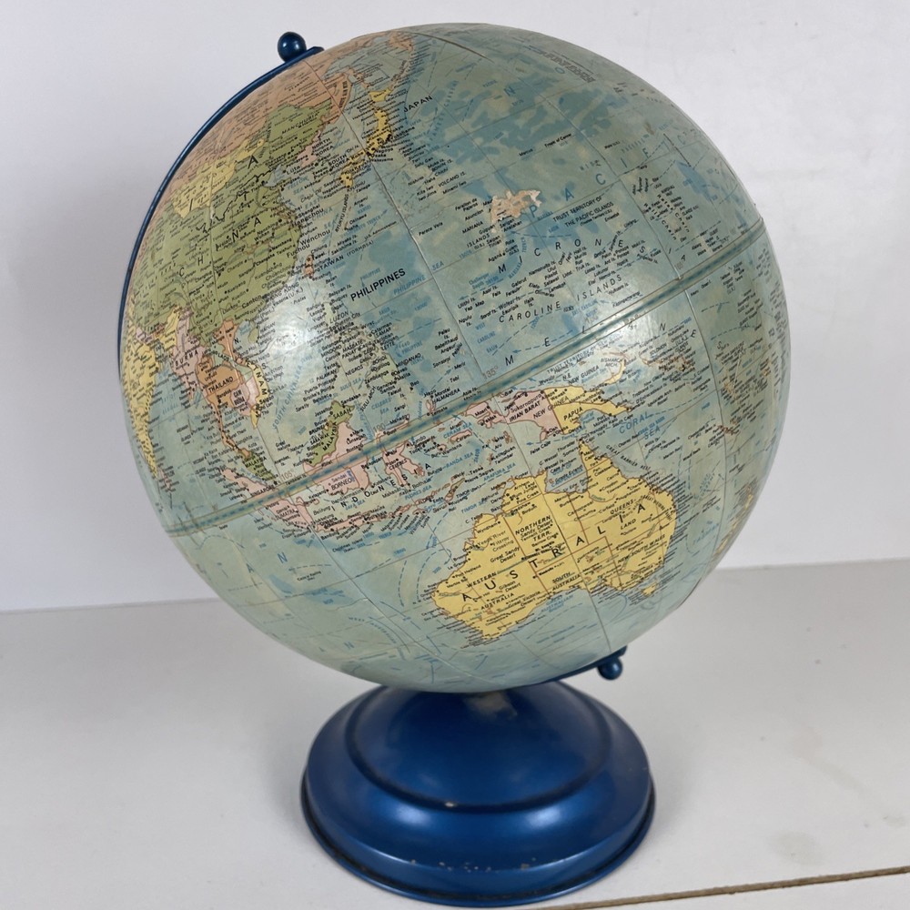 Replogle Comprehensive 10" Globe Cold War Era Soviet Union USSR East Germany