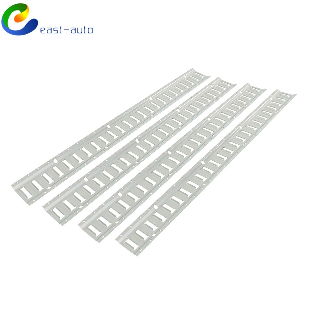 Galvanized Steel (4 Pack) 4' E Track Tie Down Rail Kit For Motorcycle Tie Downs