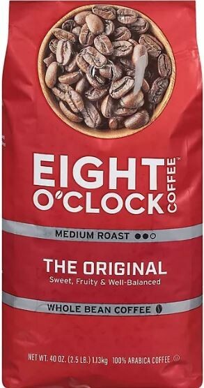 Eight O'Clock Original Medium Roast Whole Bean Coffee, (40 oz.) - 4 pack