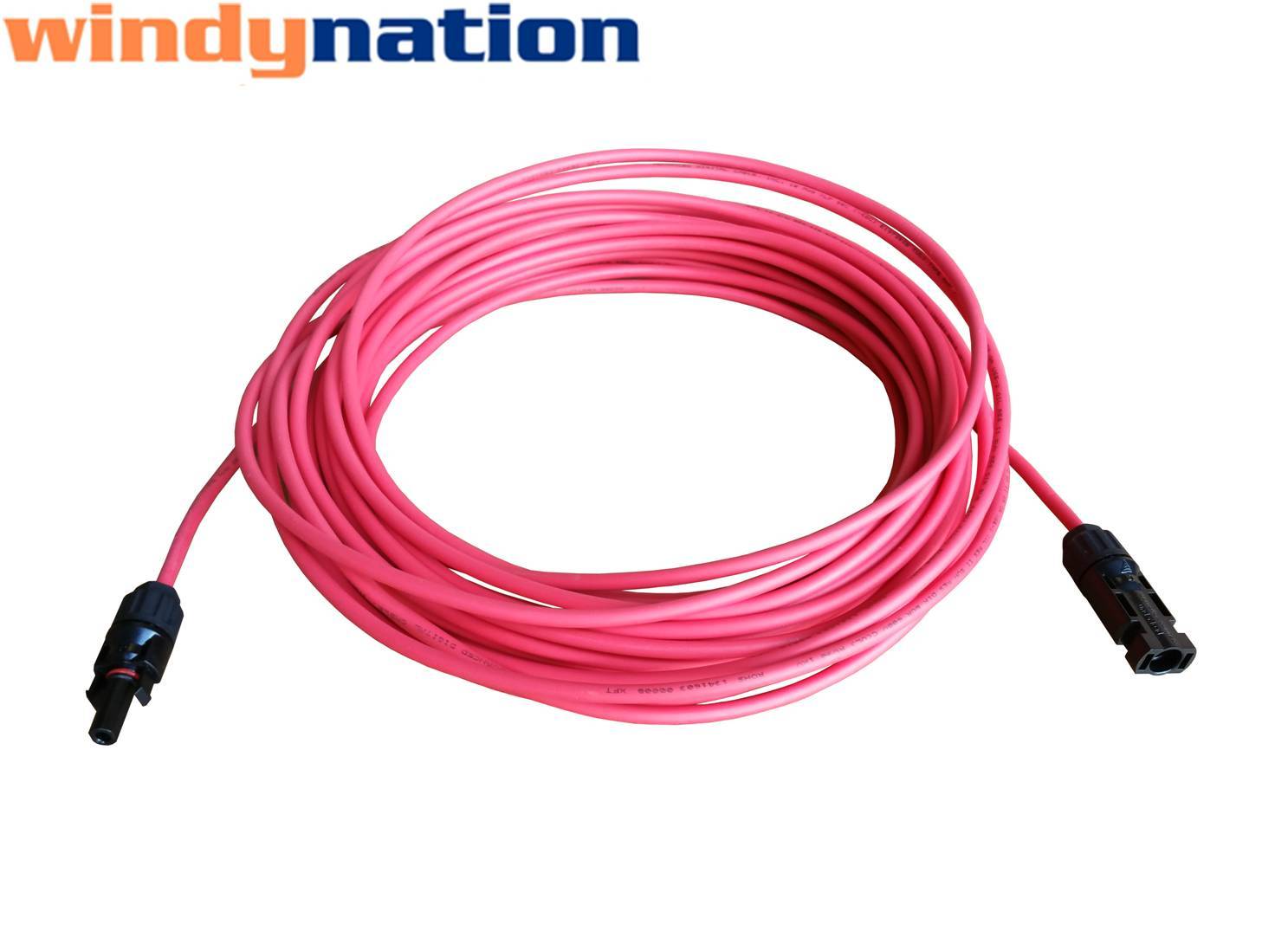 8 AWG 8 Gauge Pair Black + Red Solar Panel Cable Wire with Solar Connectors