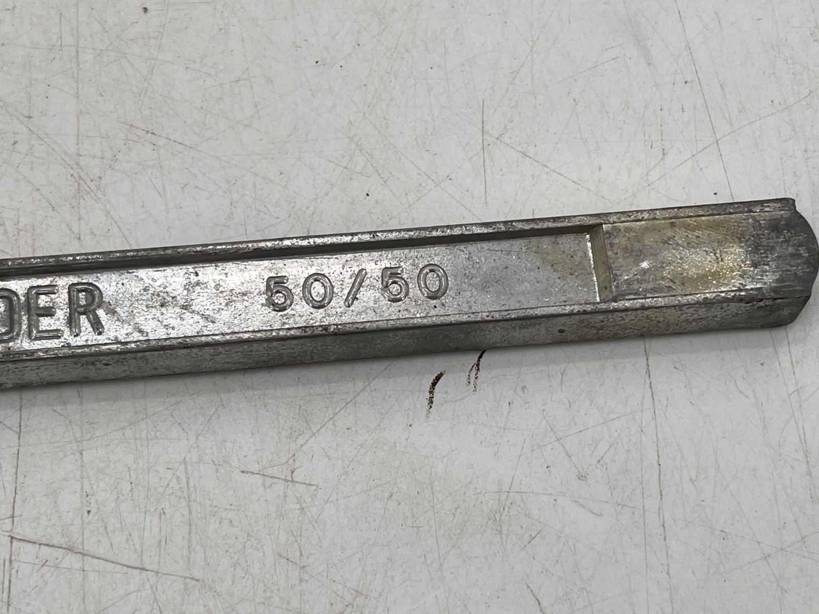 50/50 Solder Stick Bar 50% tin / 50% Lead Hanover Warranted Solder NOS