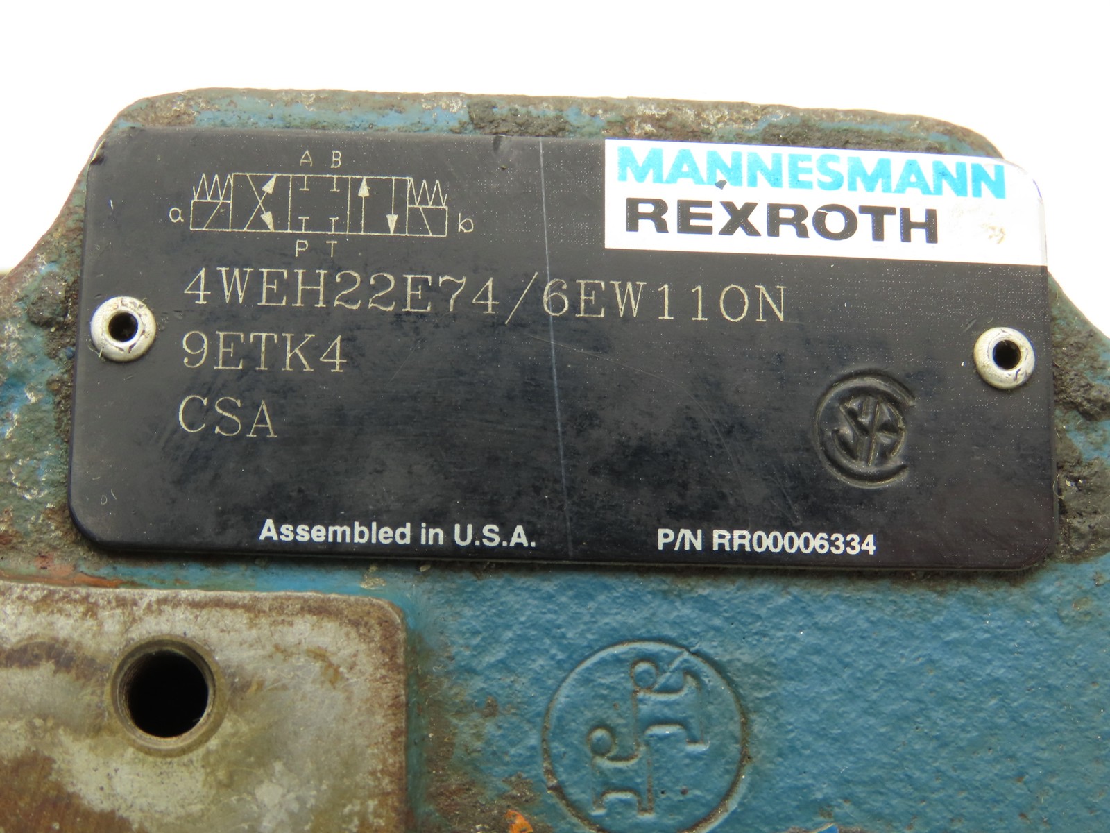 Rexroth 4WEH22E74/6EW110N-9ETK4 Hydraulic Directional Control Solenoid Valve