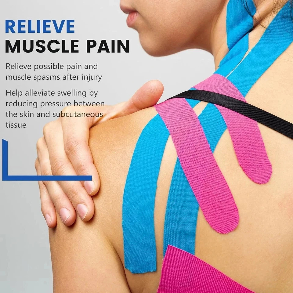 5 Roll Kinesiology Tape Athletic Muscle Support Sport Elastic Physio Therapeutic