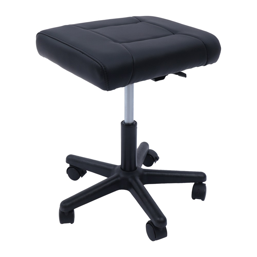 Office Foot Stool with Wheels, Height Adjustable Rolling Leg Rest Adjustable