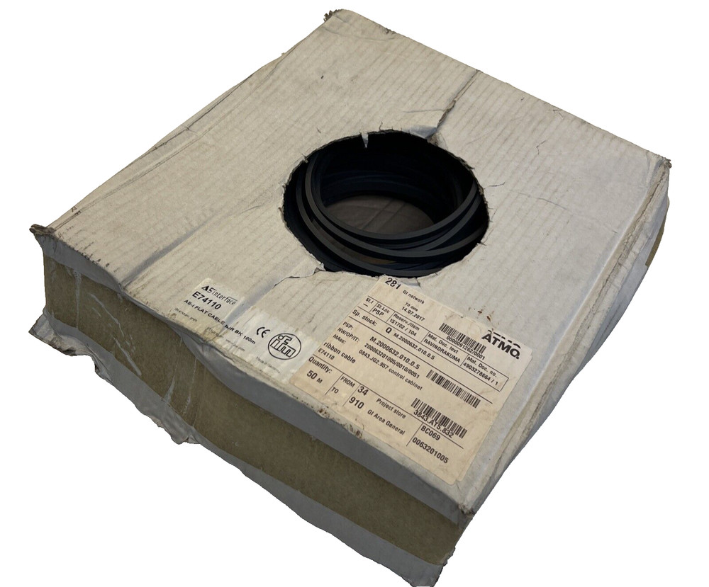 [€ 4.90/m] 50m IFM AS interface E74110 | AS-i flat cable | PUR BK | flat cable