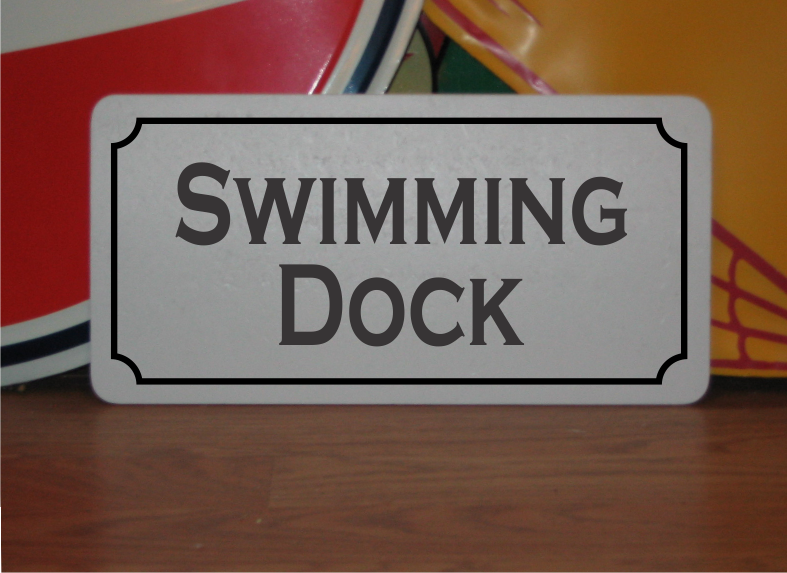 Swimming Dock Metal Sign