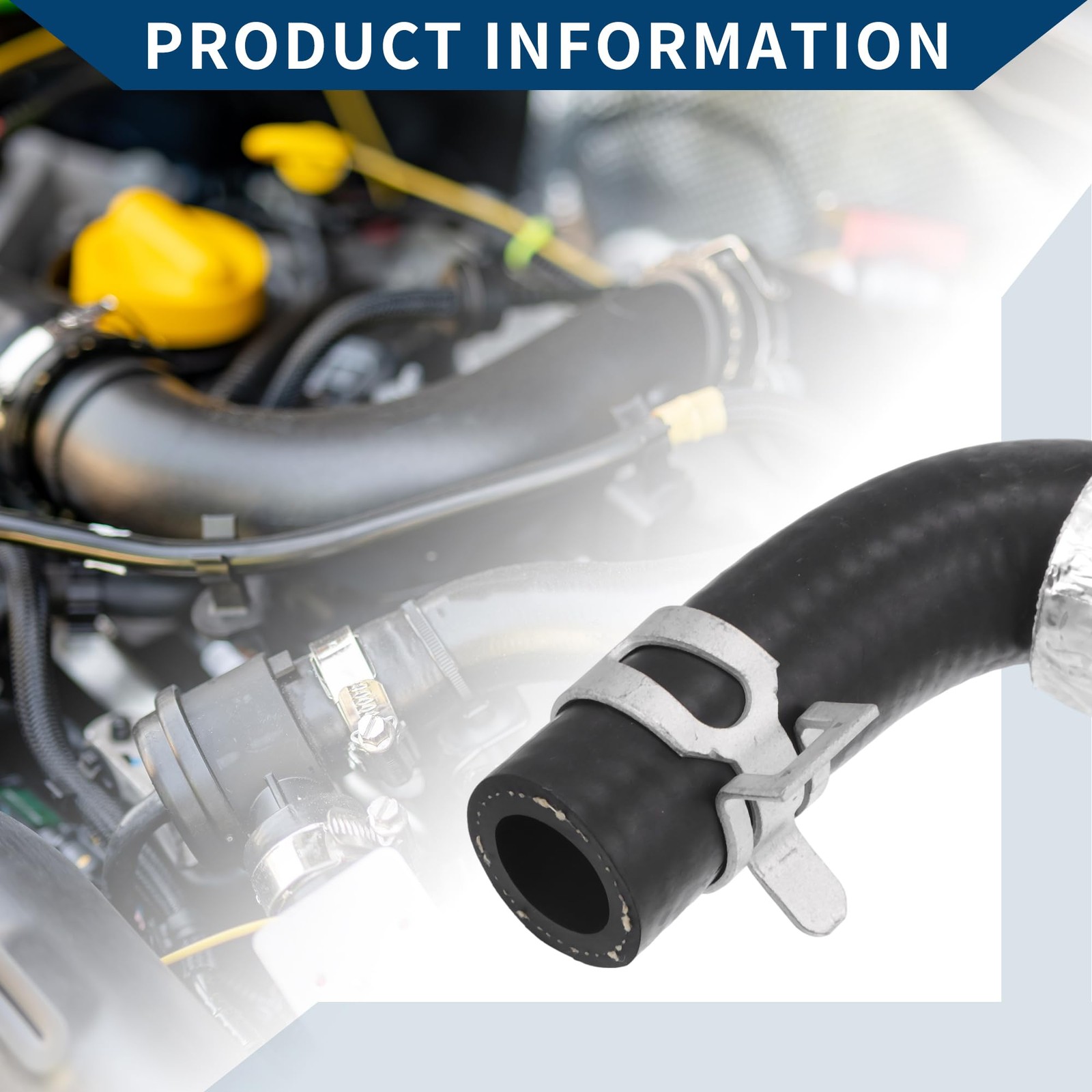 Hihaha No.52014739AG/52014739AB HVAC Heater Hose Assembly 24x14x6.5cm, Black