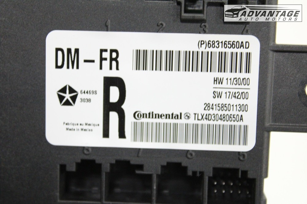 2011-2019 CHRYSLER 300 FRONT RIGHT SIDE DOOR COMPUTER CONTROL MODULE UNIT OEM