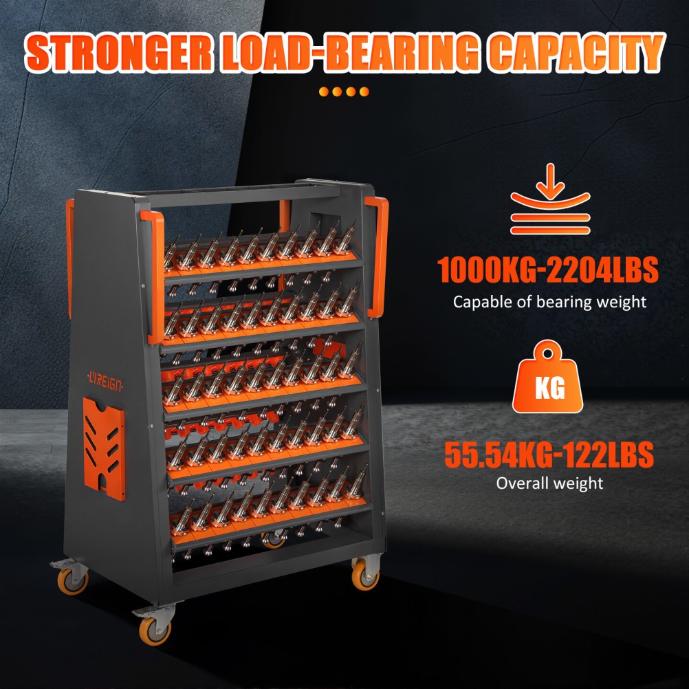 CNC Tool Storage Racks Movable can be Install CAT40-100CAP strong load-bearing
