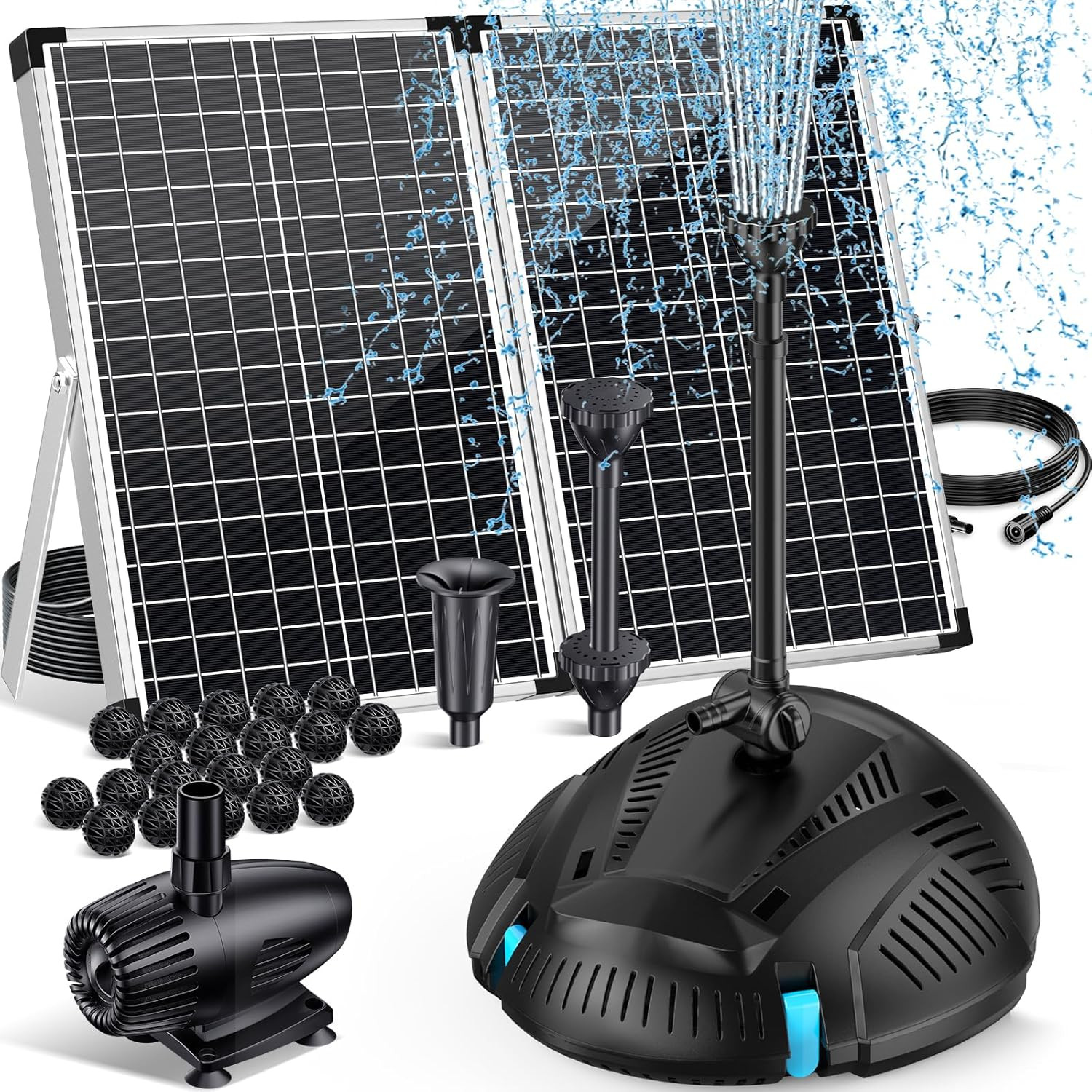 70W Solar Pond Filter and Fountain Pump for Outdoor Water Features